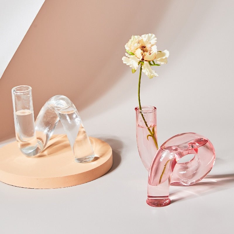 Glass Spiral Candle Holder - Modern Twisted Design