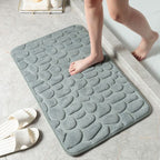 Memory Foam Bath Mat with Pebble Design