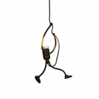 Adjustable Figure Pendant Light with Playful Wire Design