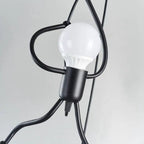 Adjustable Figure Pendant Light with Playful Wire Design