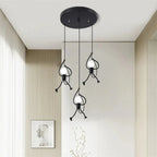 Adjustable Figure Pendant Light with Playful Wire Design