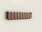 Piano-Style Wooden Wall Hook Rack with Multiple Pegs Walnut Wood