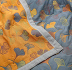 Ginkgo Leaf Reversible Quilt Blanket