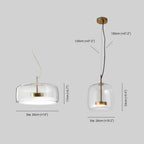 Glass Pendant Light with Warm LED