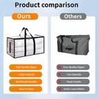 Transparent Storage Bag with Reinforced Edges