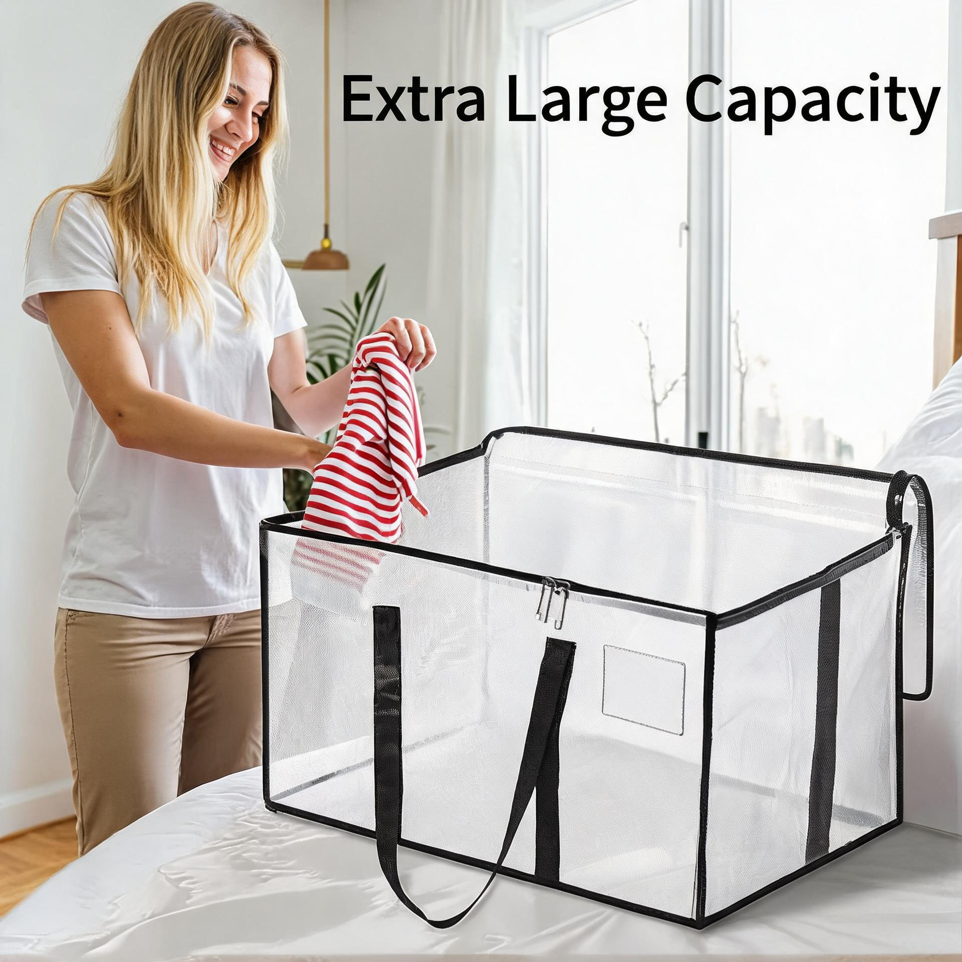 Transparent Storage Bag with Reinforced Edges