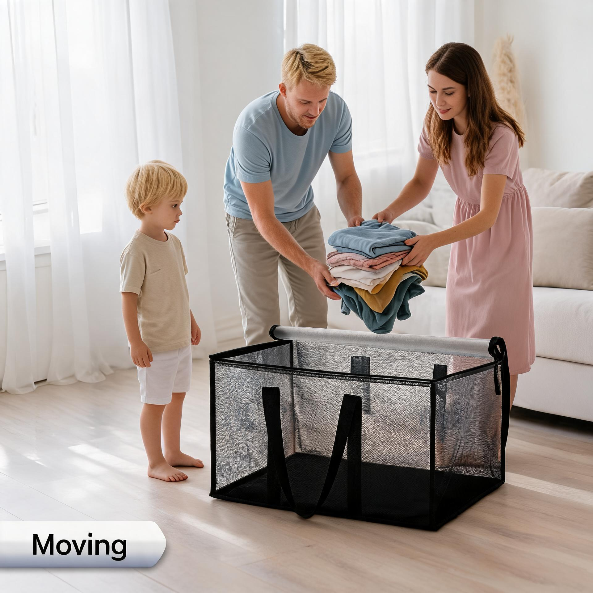 Transparent Storage Bag with Reinforced Edges