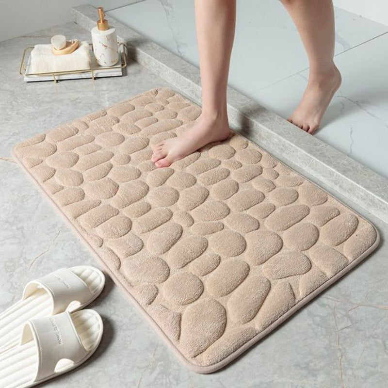 Memory Foam Bath Mat with Pebble Design