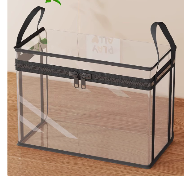 Transparent Storage Bag with Reinforced Edges