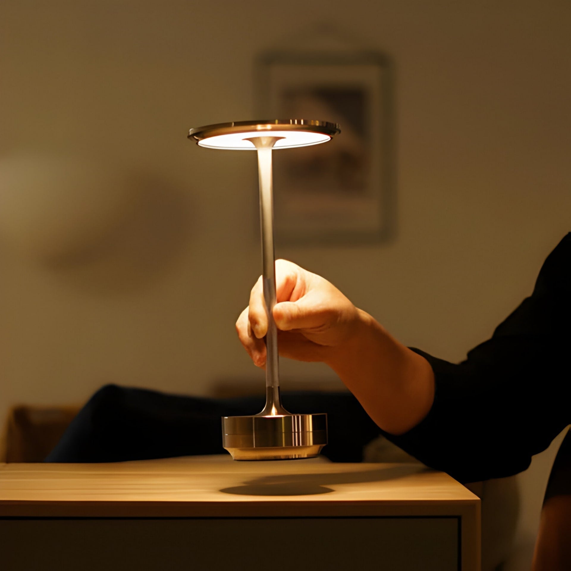 Wireless Touch Table Lamp with Rechargeable Battery
