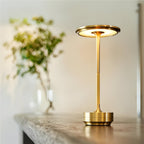 Wireless Touch Table Lamp with Rechargeable Battery Gold
