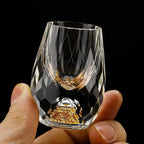 Crystal Shot Glasses with Gold Flakes
