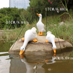 Farmhouse Style Duck Sculpture with Detailed Feathers