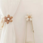 Daisy Flower Wall Hook - Textured Fabric Design