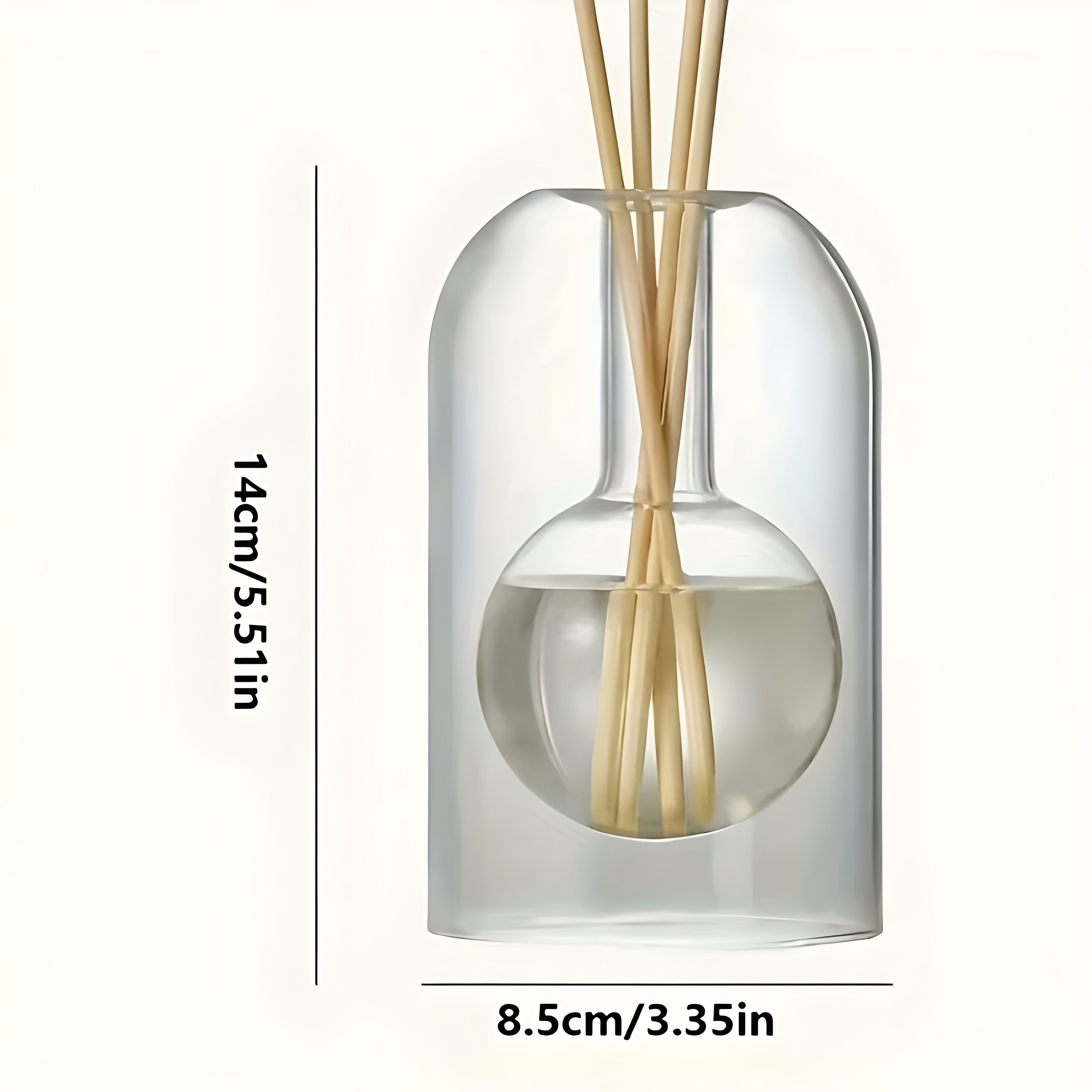 Glass Reed Diffuser with LED Mood Light