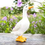 Farmhouse Style Duck Sculpture with Detailed Feathers