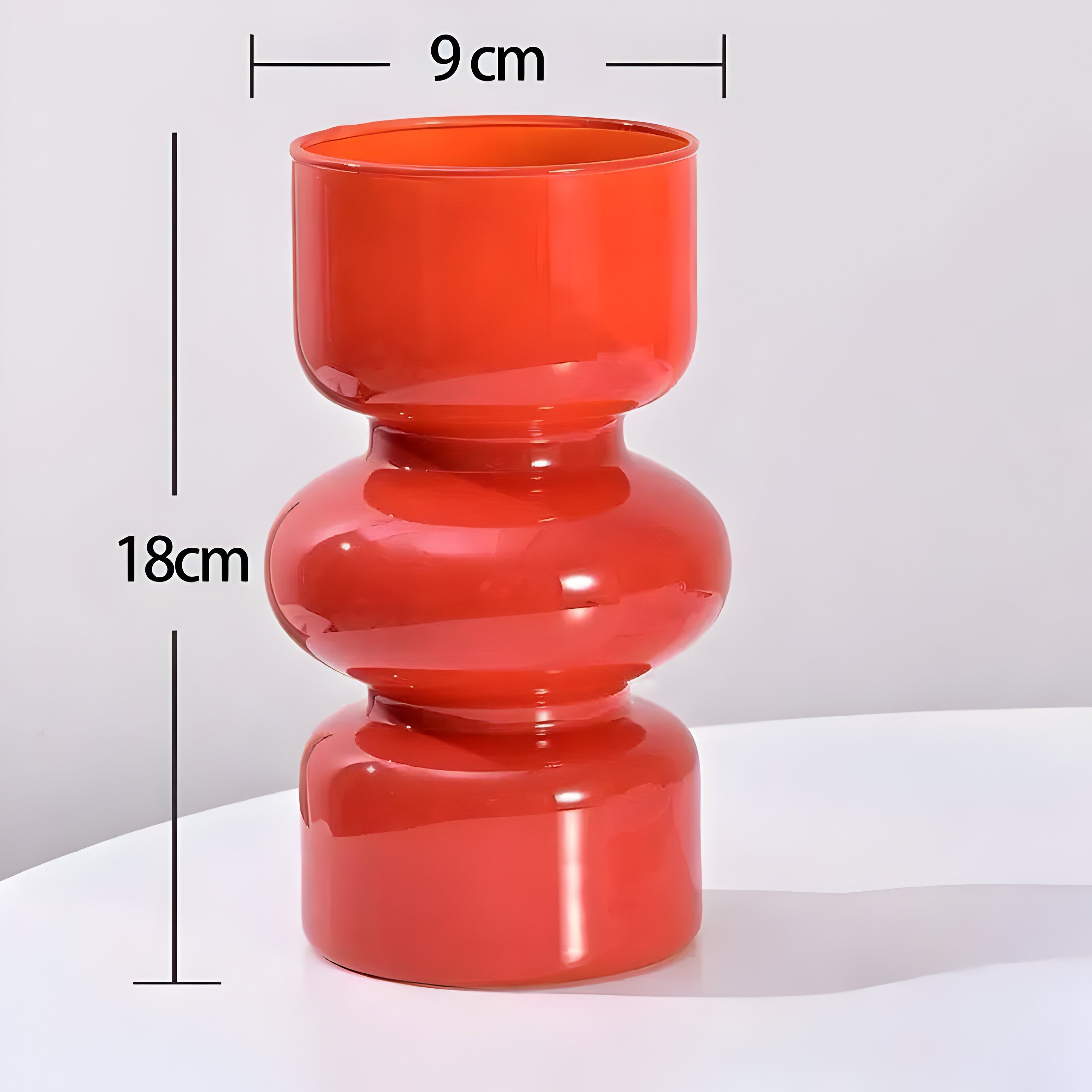 Stacked Glass Vase with Sculptural Design