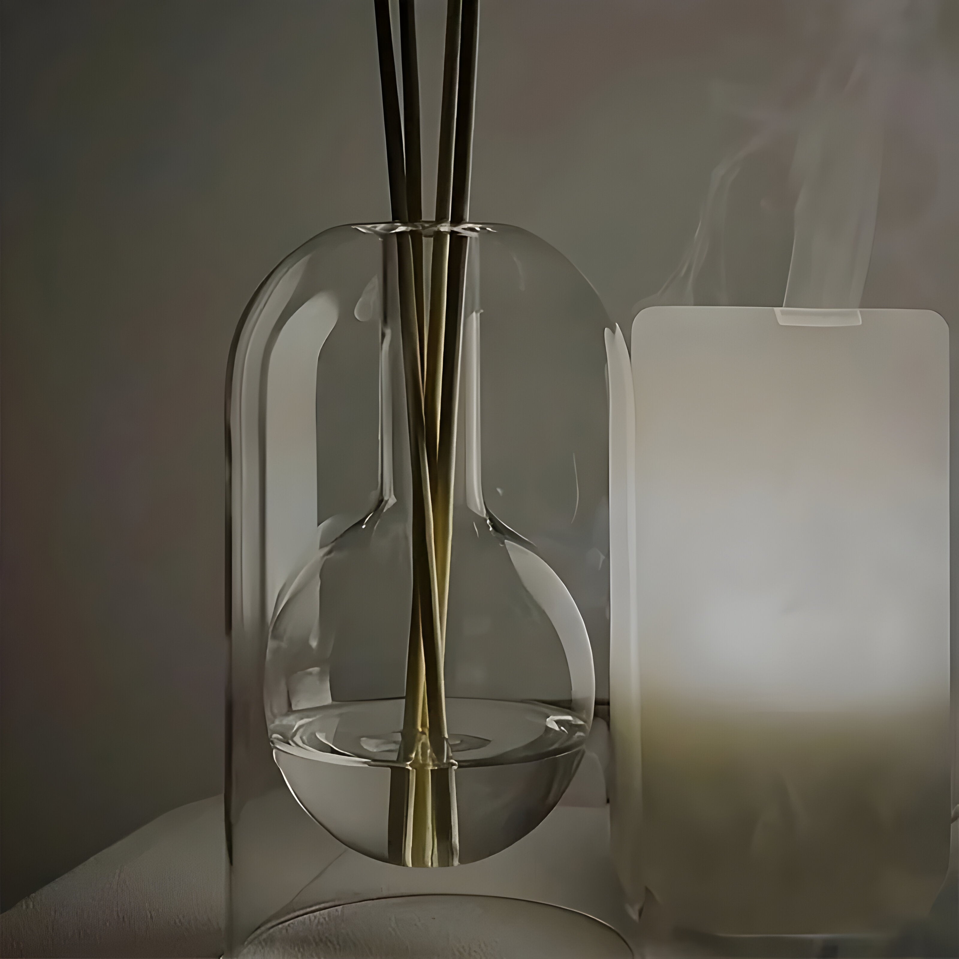 Glass Reed Diffuser with LED Mood Light