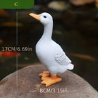 Farmhouse Style Duck Sculpture with Detailed Feathers C