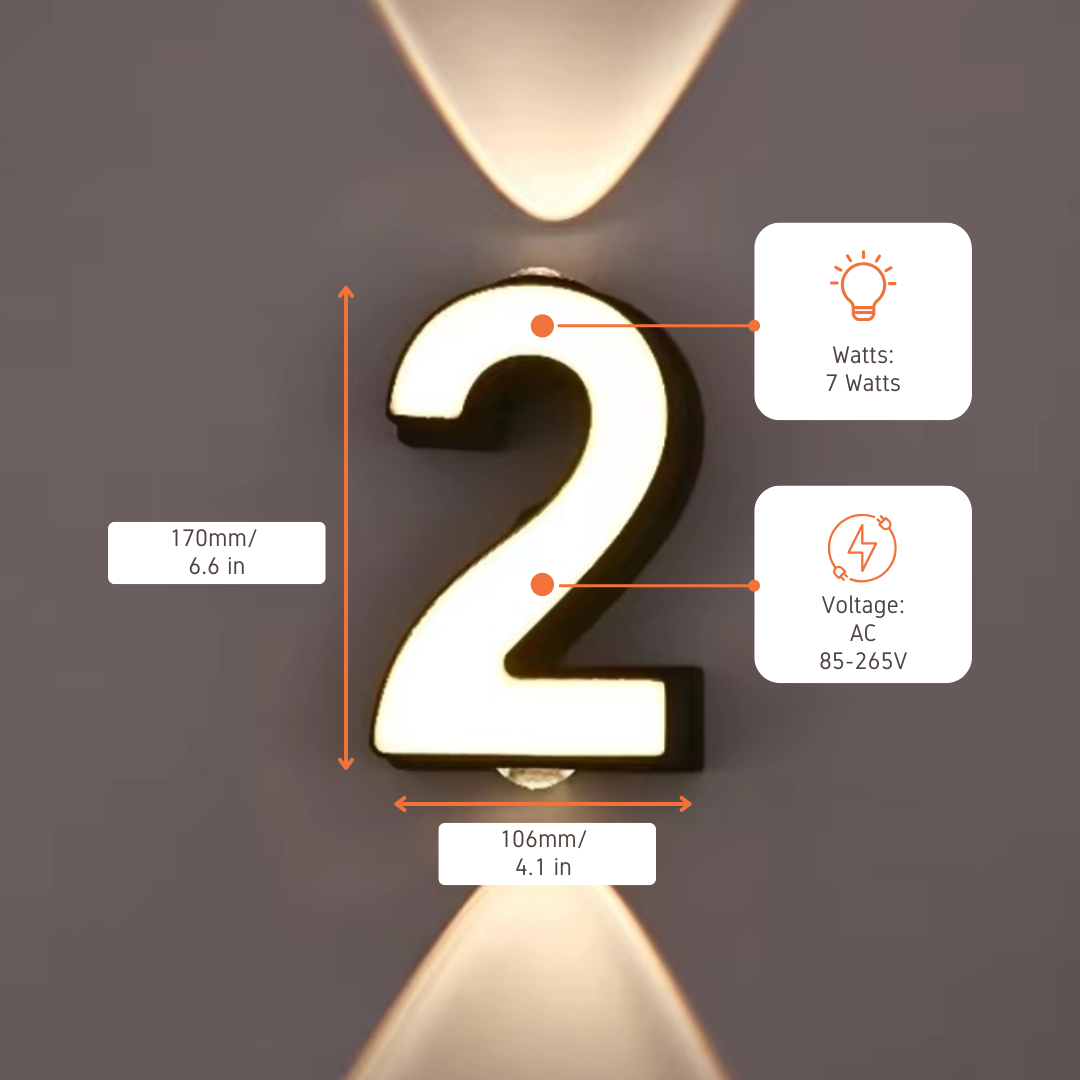LED House Number Light with Motion Sensor 2