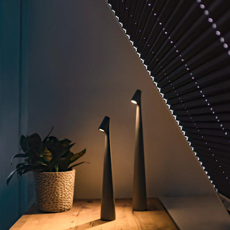 Cordless Touch Table Lamp with Adjustable Brightness Black