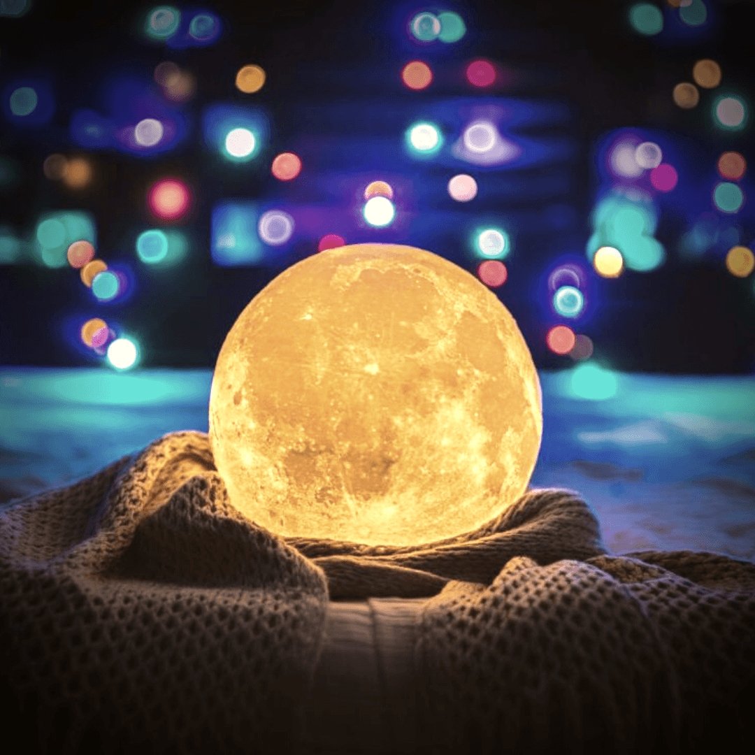 3D Moon Lamp with Touch Control