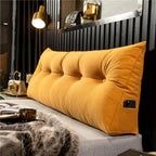 Triangular Reading Pillow with Side Pocket Orange