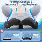 Memory Foam Seat Cushion with Anti-Slip Base