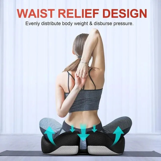 Memory Foam Seat Cushion with Anti-Slip Base