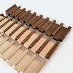 Piano-Style Wooden Wall Hook Rack with Multiple Pegs