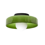 Modern Glass Ceiling Light with Sphere Design Green