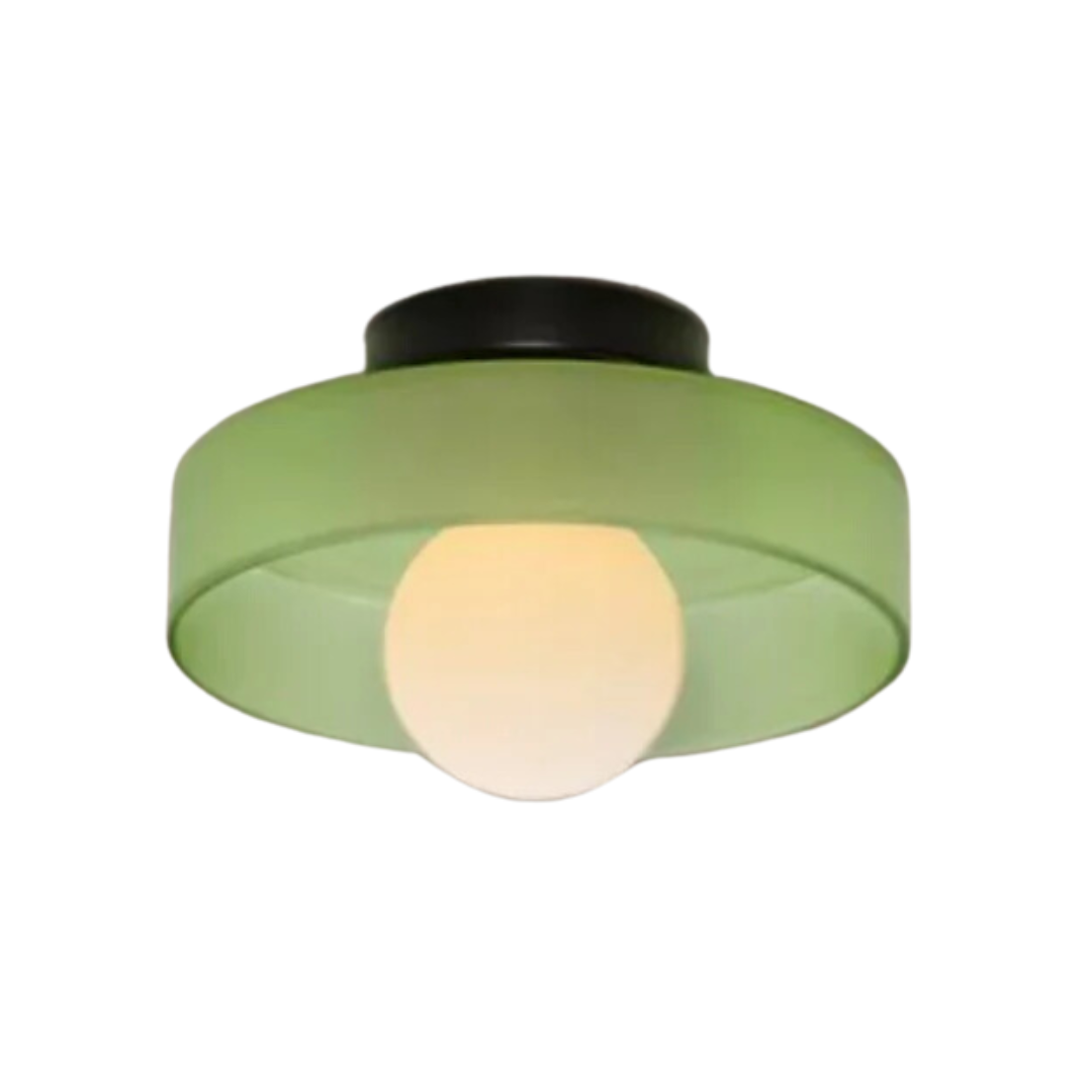 Modern Glass Ceiling Light with Sphere Design Olivegrün