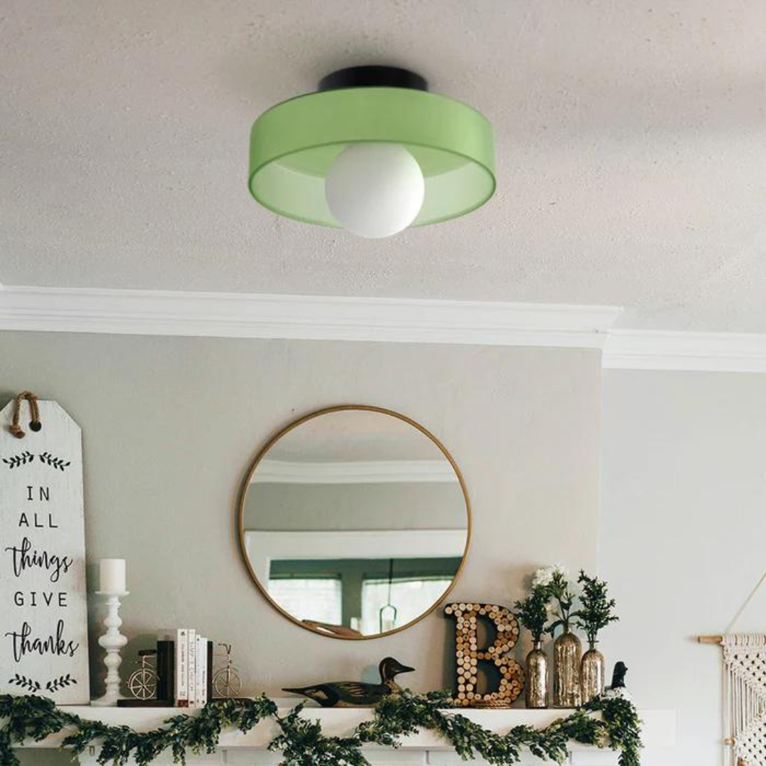 Modern Glass Ceiling Light with Sphere Design