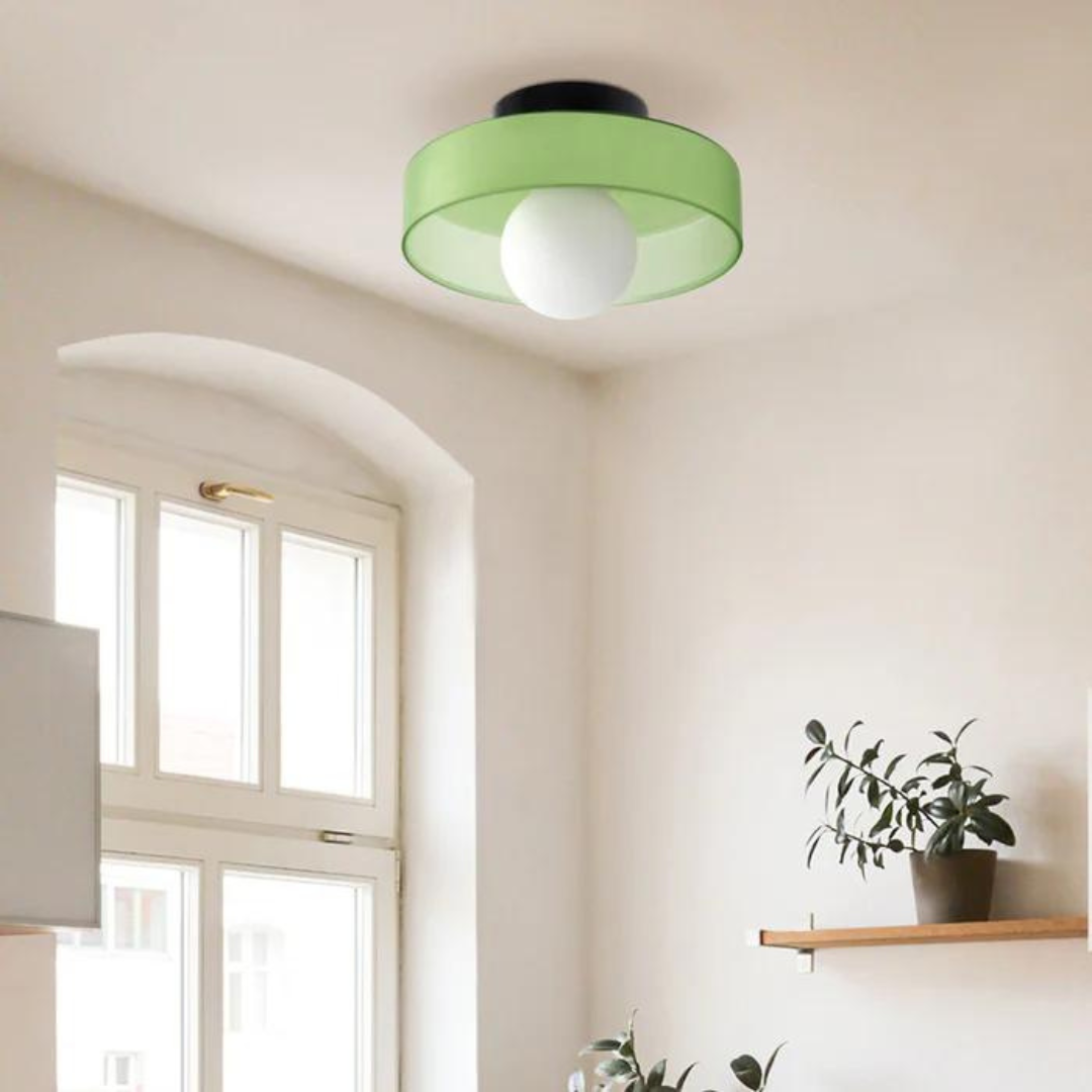 Modern Glass Ceiling Light with Sphere Design