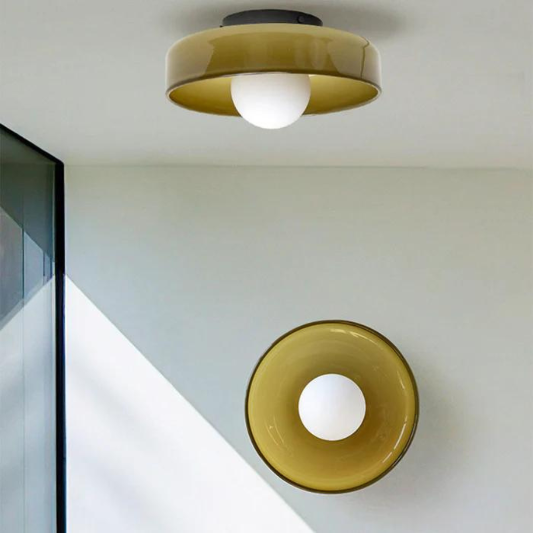 Modern Glass Ceiling Light with Sphere Design