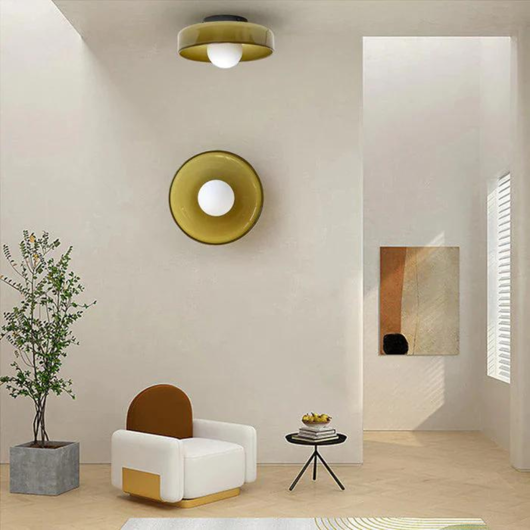 Modern Glass Ceiling Light with Sphere Design
