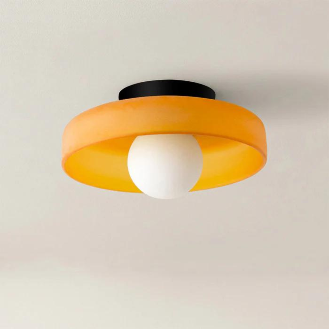 Modern Glass Ceiling Light with Sphere Design