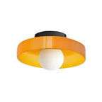 Modern Glass Ceiling Light with Sphere Design Orange
