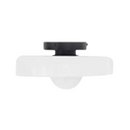 Modern Glass Ceiling Light with Sphere Design White