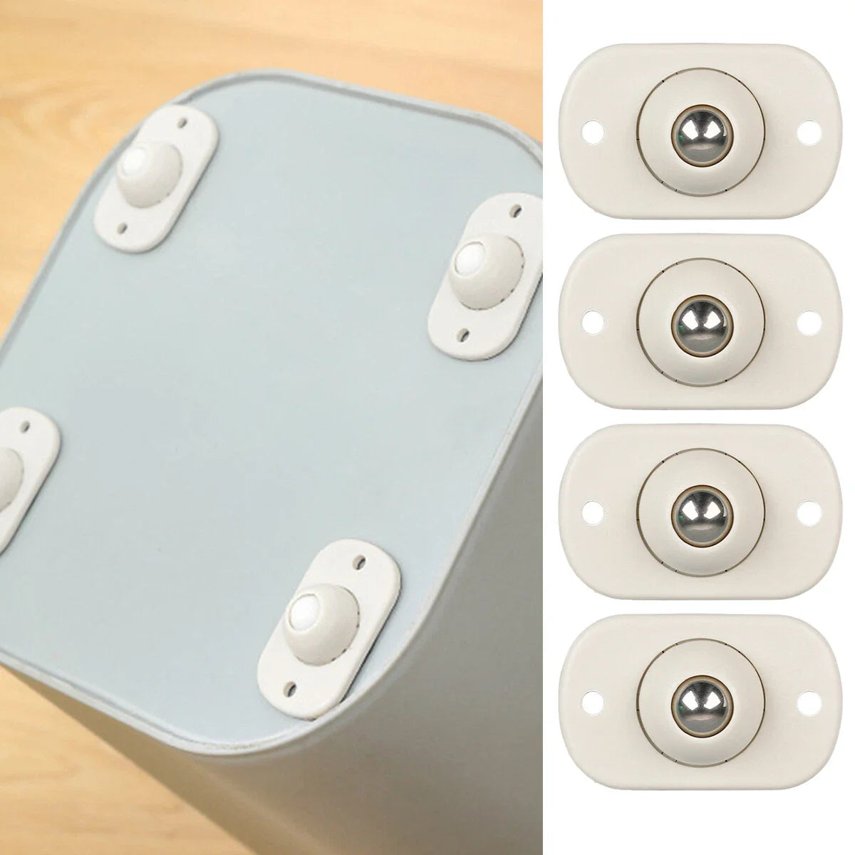 Self-Adhesive Furniture Sliders – 360° Glide Pads, Set of 8