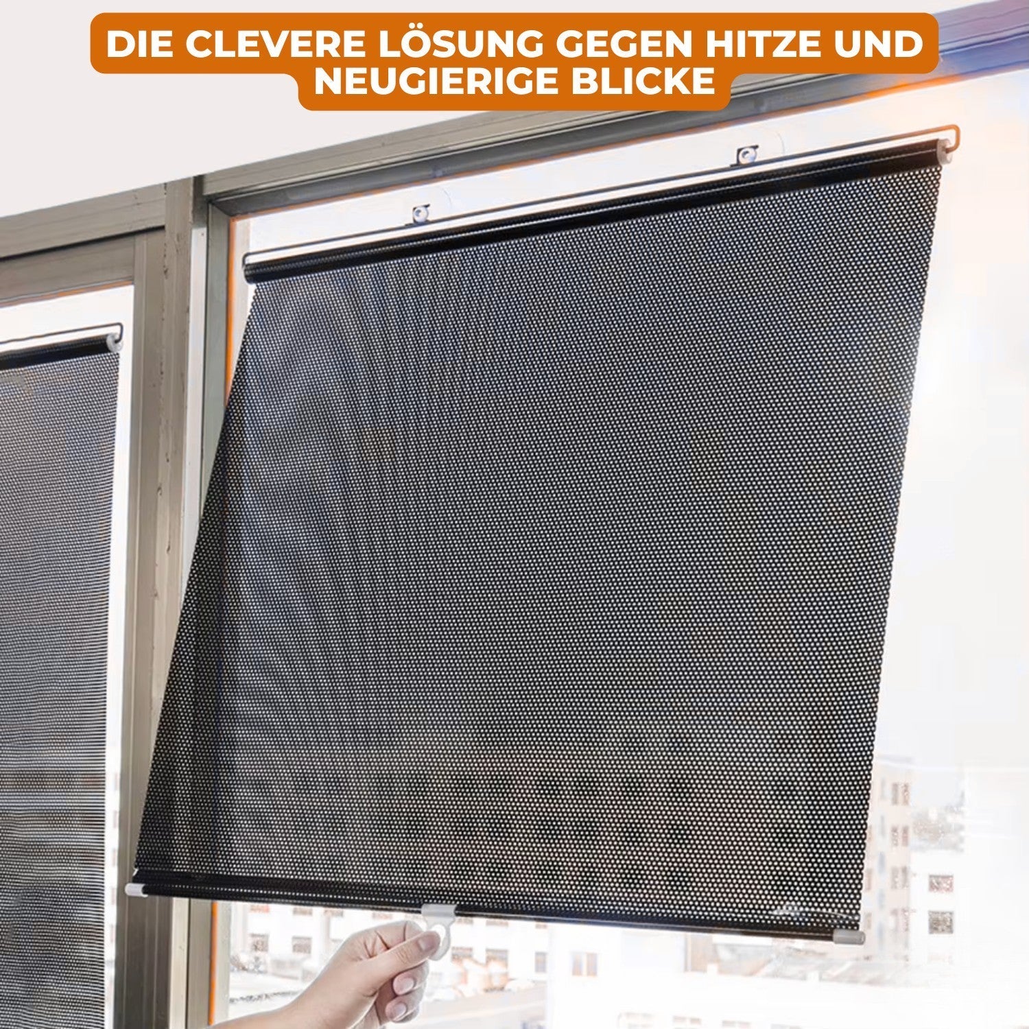 UV-Blocking Window Shade with Suction Cup Installation