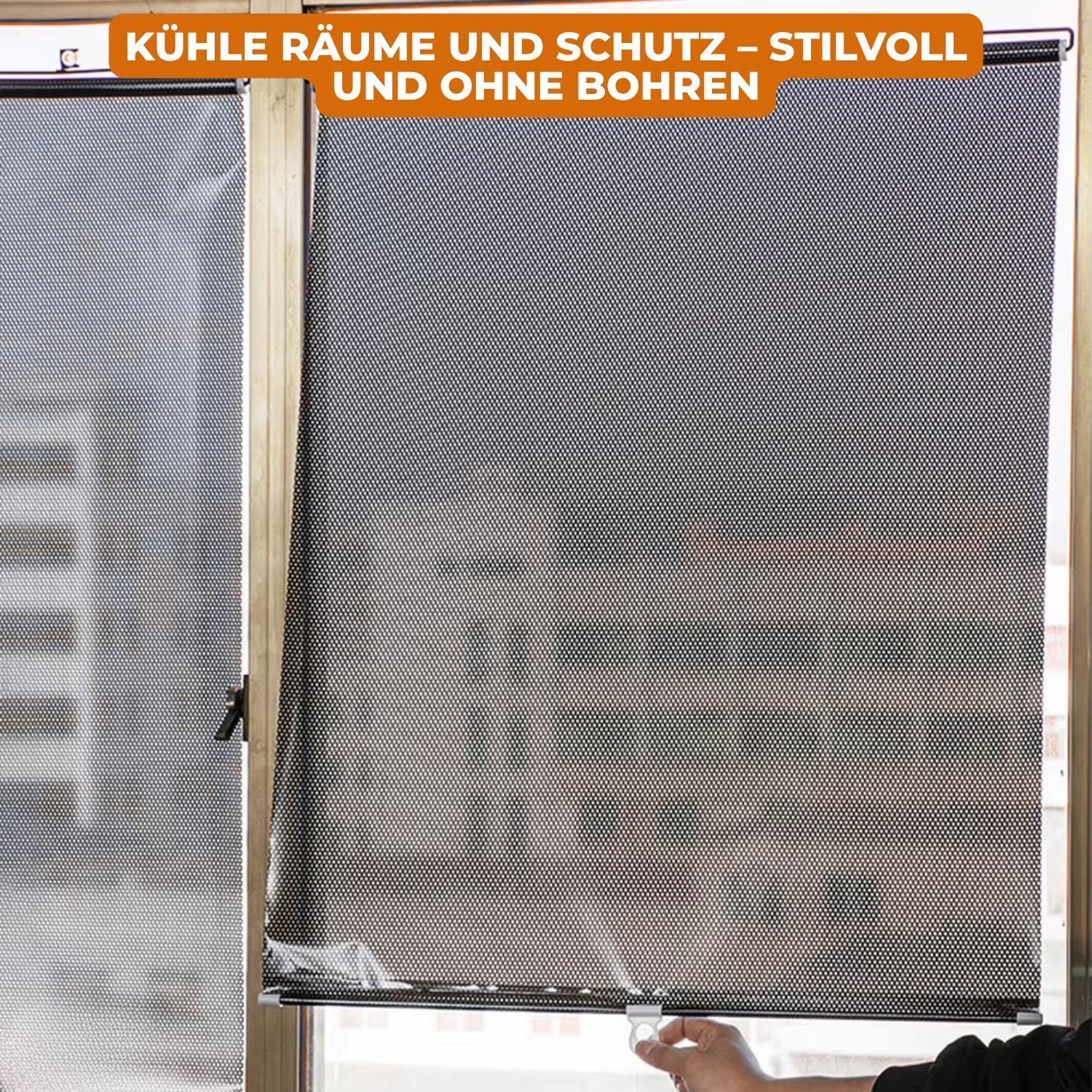 UV-Blocking Window Shade with Suction Cup Installation