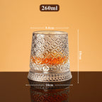 Crystal Whiskey Glass with 360° Rotating Base F