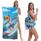 Beach Towel Backpack with Sand-Resistant Fabric