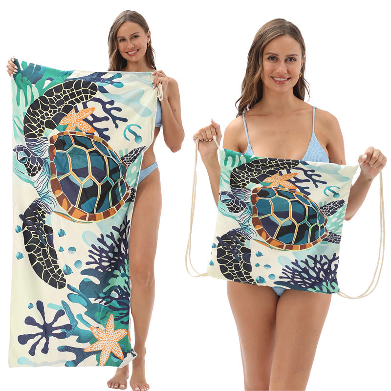 Beach Towel Backpack with Sand-Resistant Fabric