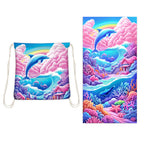 Beach Towel Backpack with Sand-Resistant Fabric