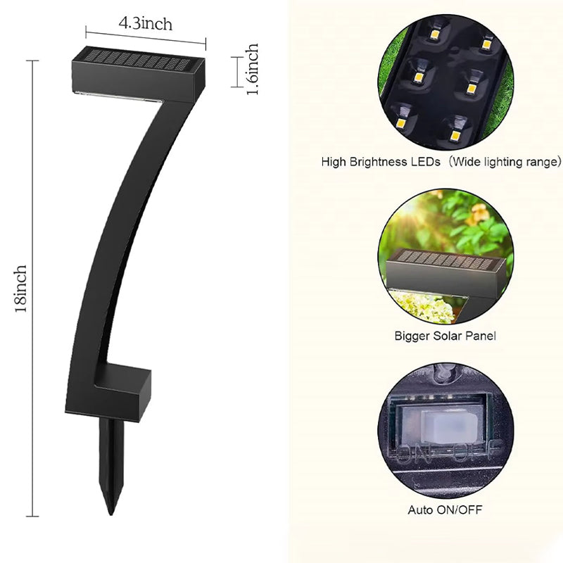 Modern 7-Shape Solar Pathway Lights