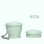 Collapsible Silicone Travel Cup with Leak-Proof Lid Green 6.1 fl oz