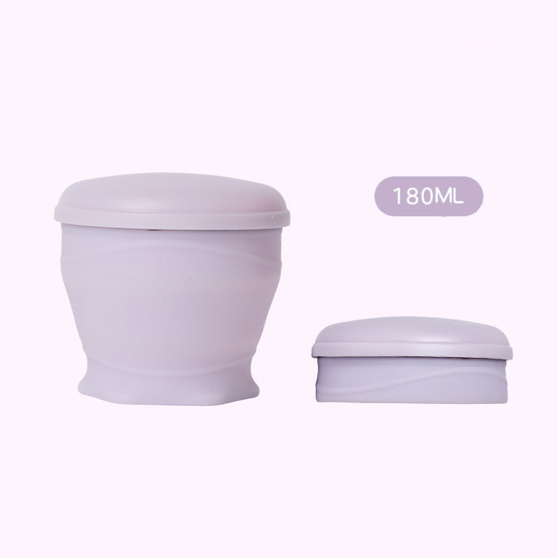 Collapsible Silicone Travel Cup with Leak-Proof Lid Purple 6.1 fl oz