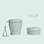 Collapsible Silicone Travel Cup with Leak-Proof Lid Green 8.8 fl oz